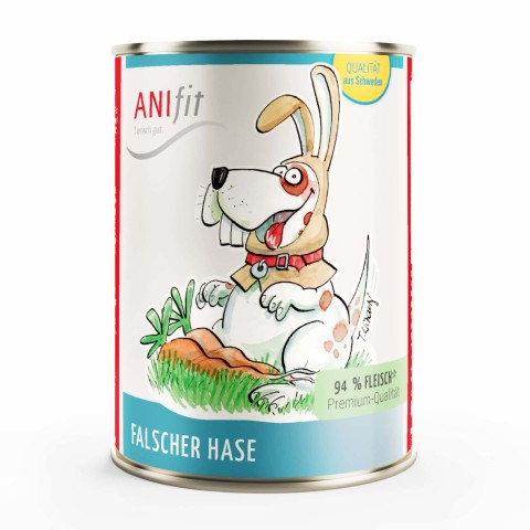 Hond Accessories Natvoer Falscher Hase 400g 6 Stuk -1- Anifit
