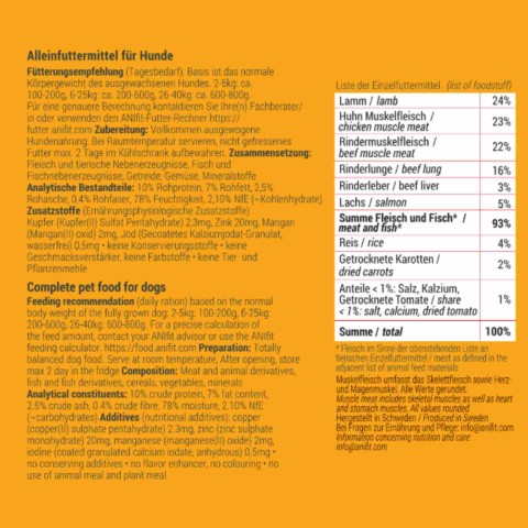 Hond Natvoer Schäfers Pfanne 370g 6 Stuk -3- Anifit