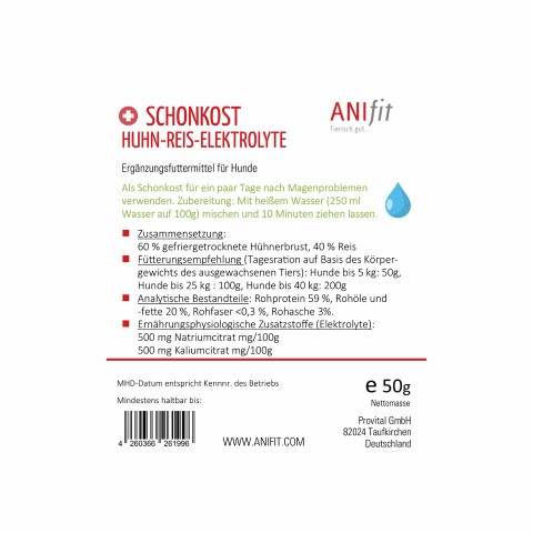 Hond Accessories Natvoer Licht Verteerbaar kip/ Rijst 50g 1 Stuk -3- Anifit