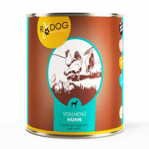 Hond Accessories Natvoer RyDog Vitaal Menu Kip 800g 6 Stuk -1- Anifit