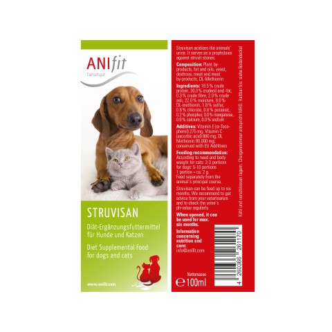 Struvisan 100 Ml Diatfuttermittel Hunde Katzen Struvit Harnstein Shop Anifit