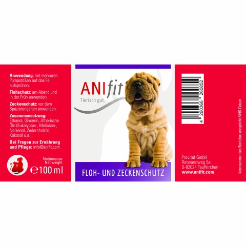 Hond Kat Voedingssupplementen Navulling vlooien- en tekenbescherming 100ml 1 Stuk -2- Anifit