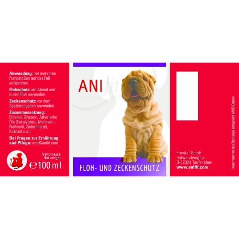 Hond Kat Voedingssupplementen Vlooien- en tekenbeschermingsset 100+30ml 1 Stuk -3- Anifit