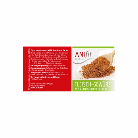 Hund Katze B.A.R.F. Hundefutter Nahrungsergänzungen Snacks Fleisch-Gewürz 20g 1 Stück -3- Anifit